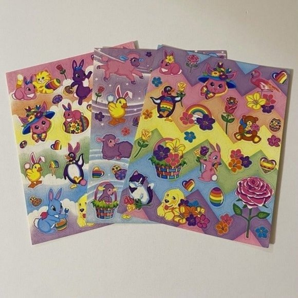 Lisa Frank Accessories Vintage Lisa Frank Easter Sticker Sheets Set